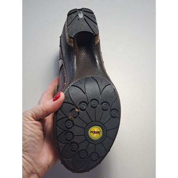 Jambu Dutch Design Lace-Up Leather Heeled Oxford Shoes Womens 8 Brown Platform - Picture 11 of 13